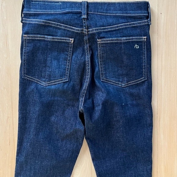 Rag & Bone High Rise Ankle Skinny Jeans Mad River Tuxedo 27 - Picture 7 of 14